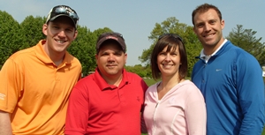 Allen Hermelling, Mark Mann, Mina Fies, and Redskin's safety Reed Doughty
